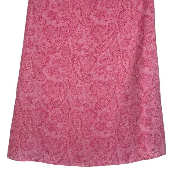 Vintage Talbots Silk Skirt Size 8 P NEW Paisley Pink No Slit‎ Y2K Fairy - Picture 3 of 8